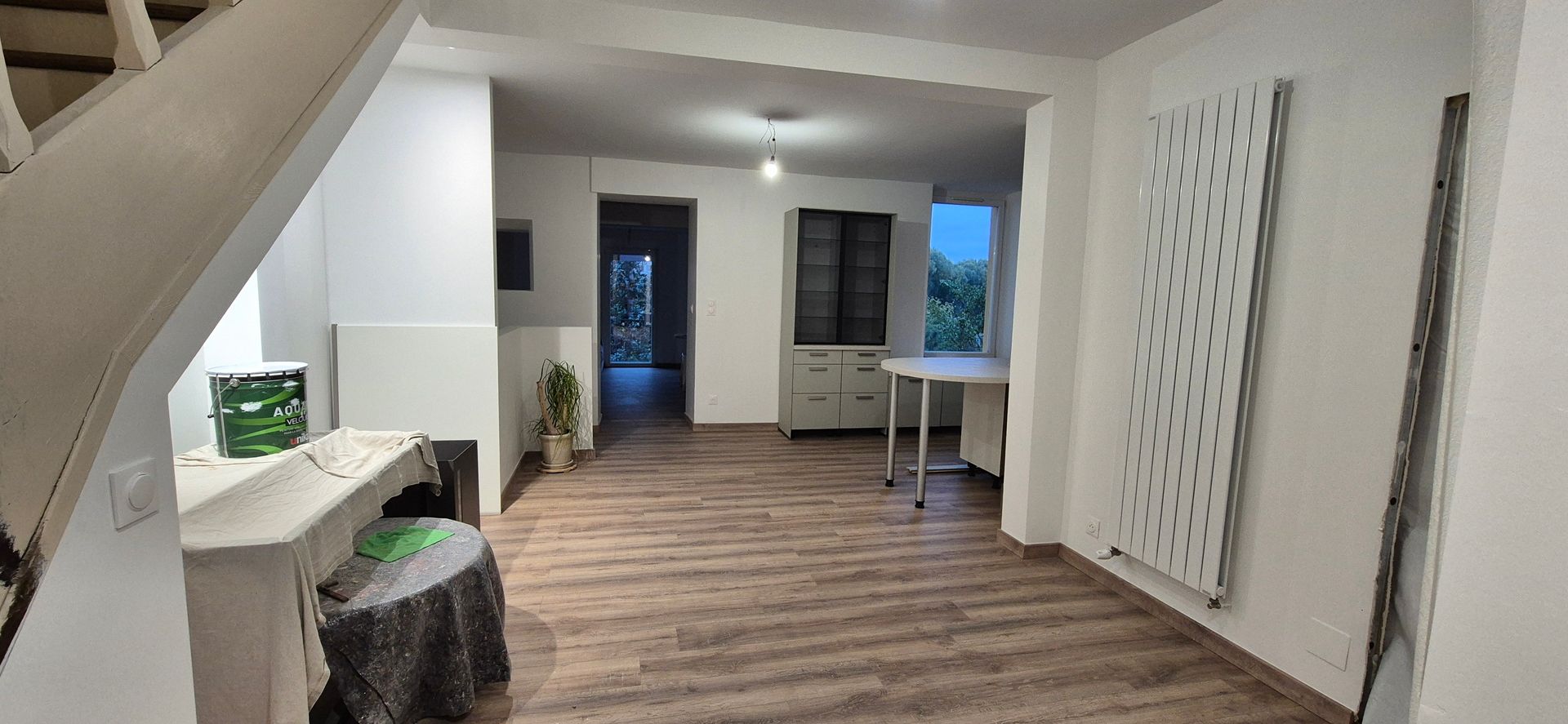 Parquet installé dans une chambre