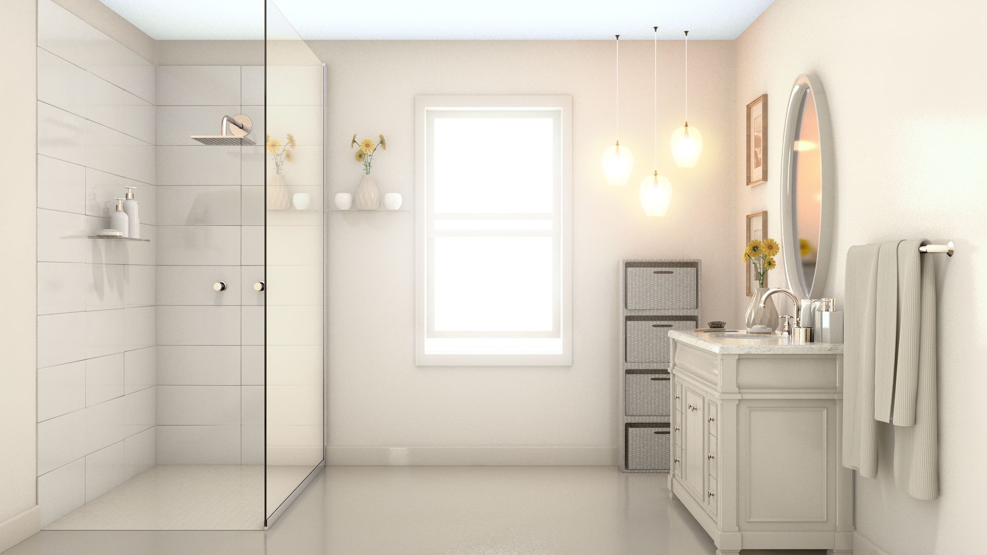 Salle de bains totalement rénovée