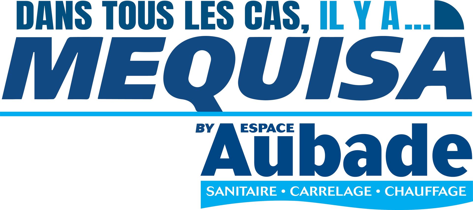 Logo bleu et blanc de Mequisa et Aubade