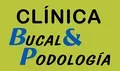 El logotipo de Clínica Oral y Podología es amarillo y azul.