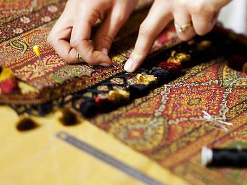 assemblage de tissus coloré