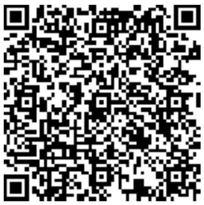 Un código QR con un patrón de cuadrados en blanco y negro sobre un fondo blanco.