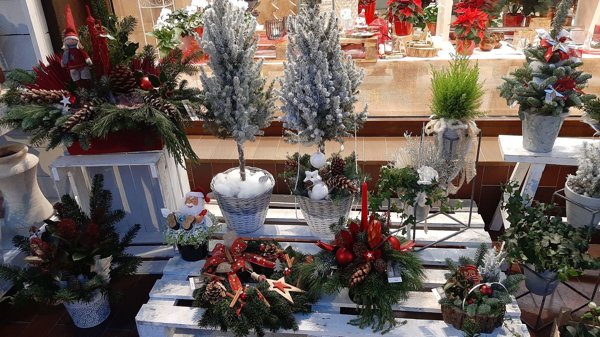 Boutique décorée pour Noël