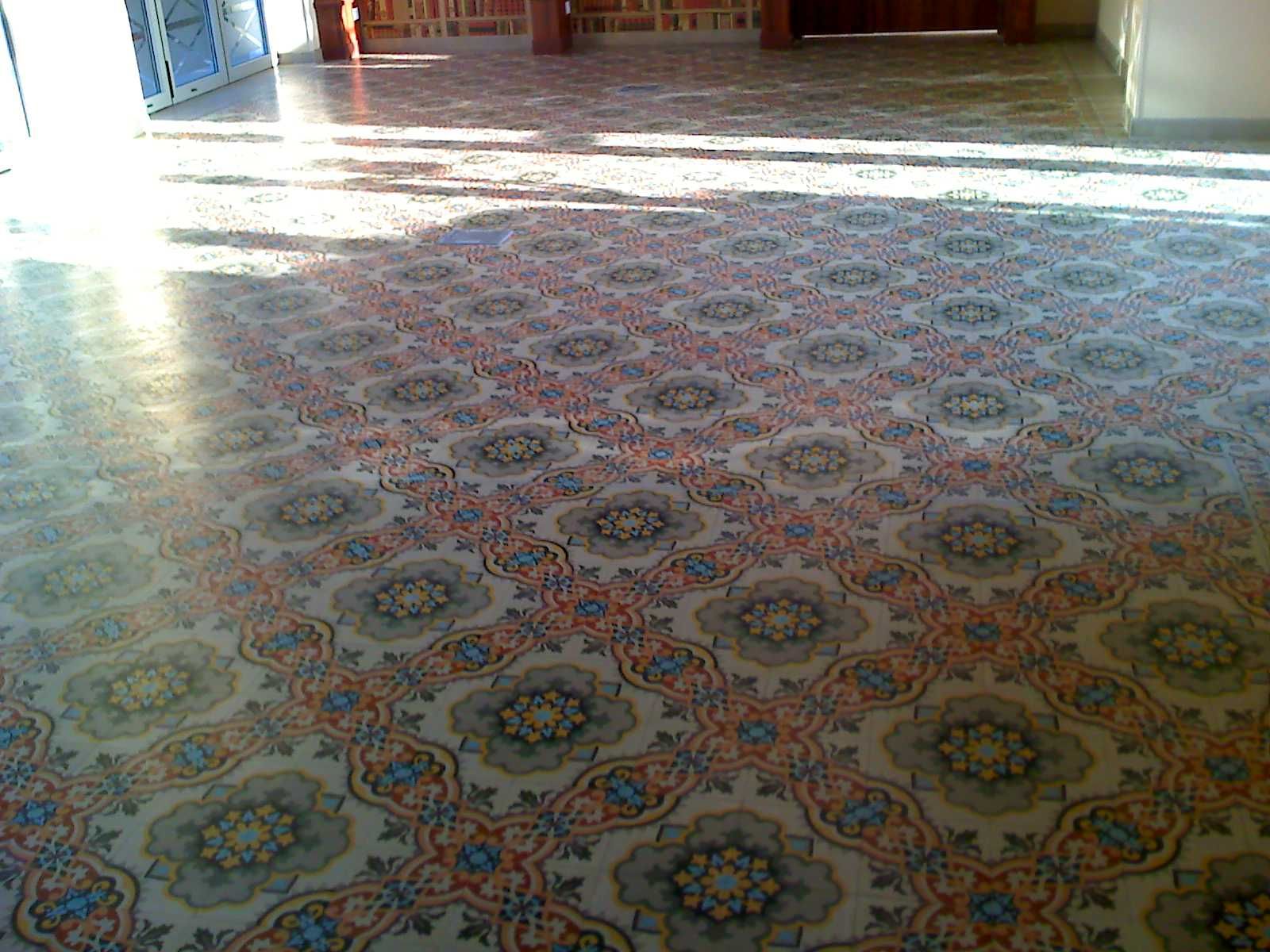 Rénovation d'un sol en carreaux de ciment