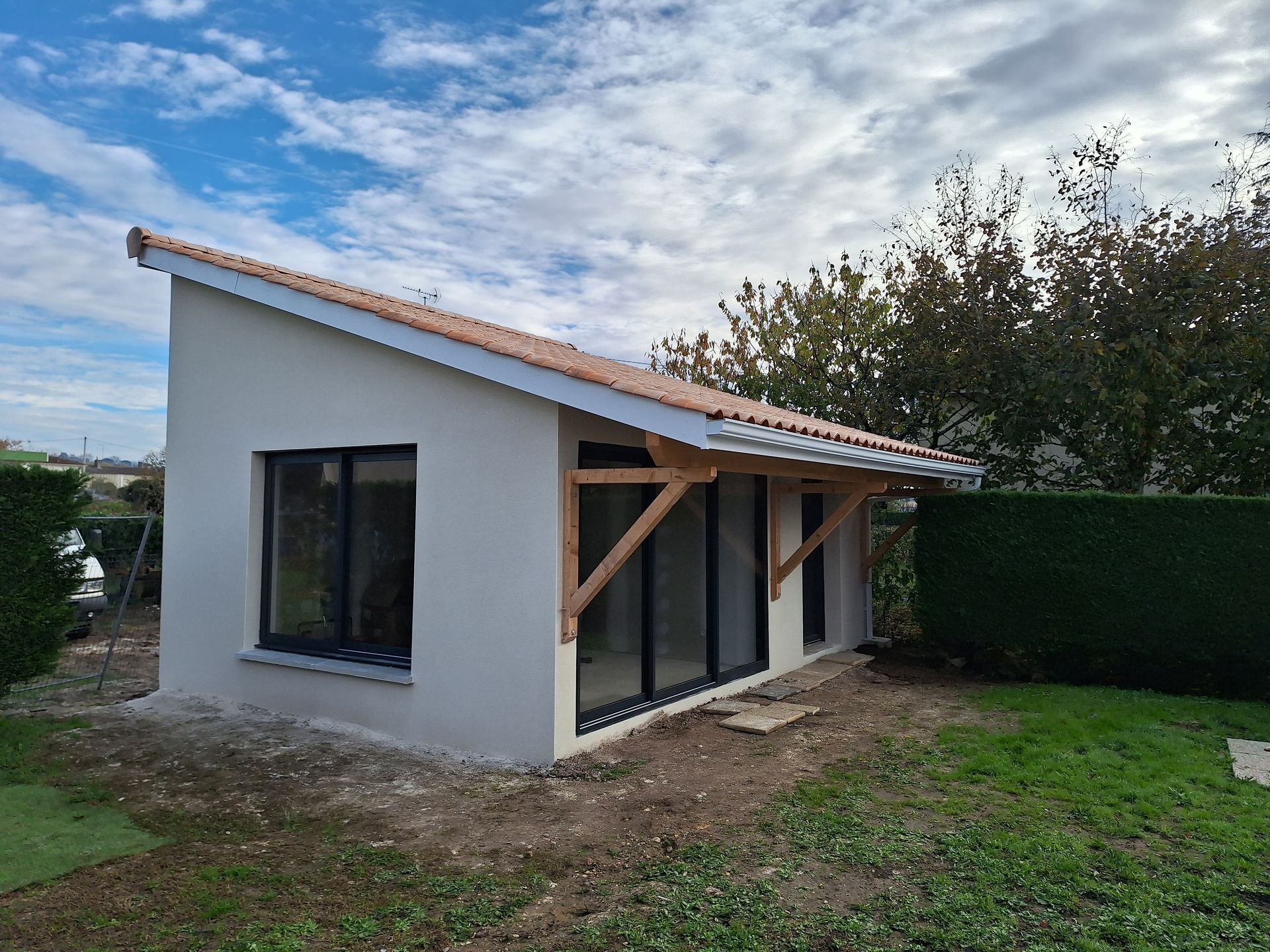 Création d'un poolhouse