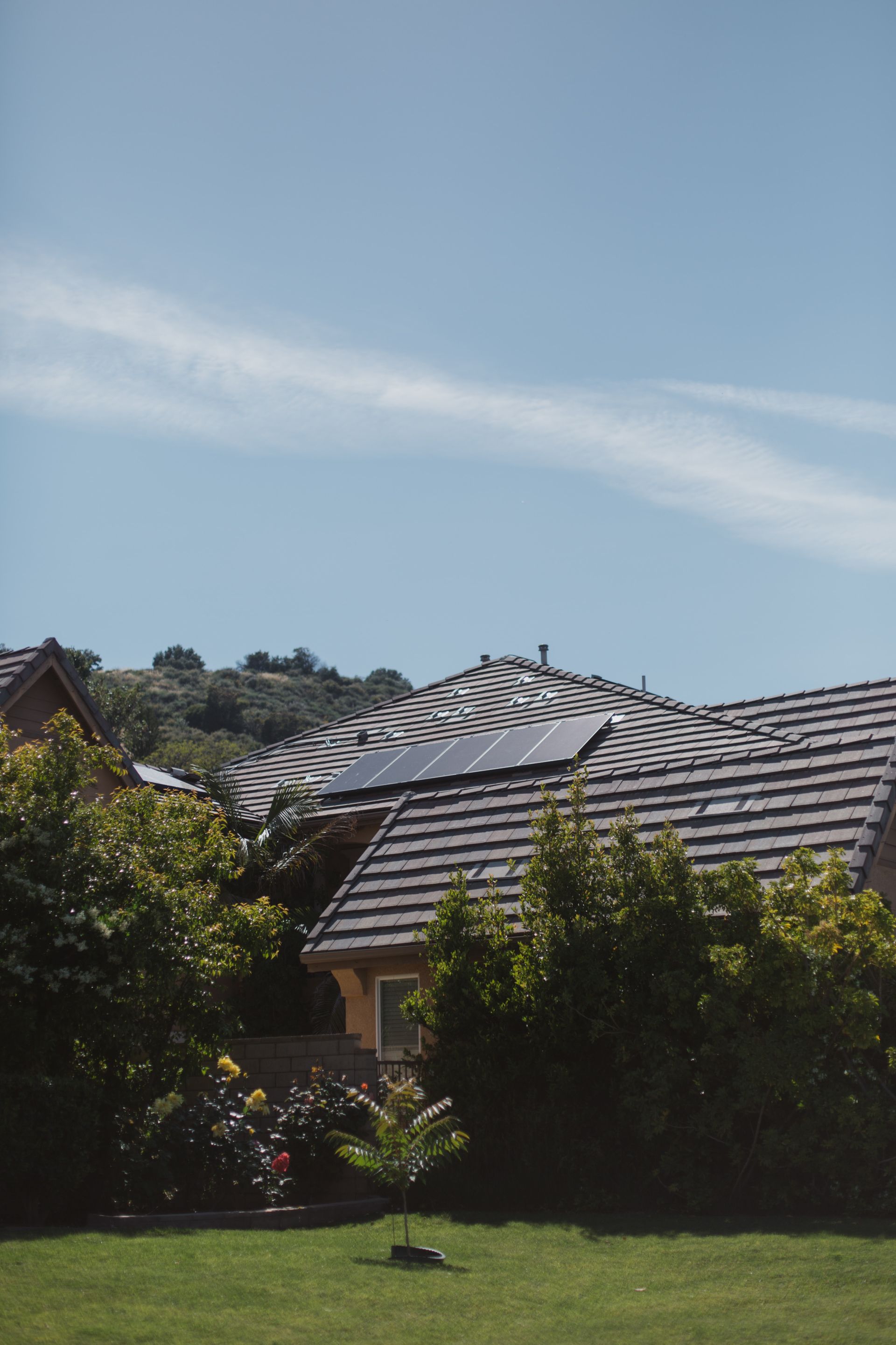 Panneaux solaires sur toit