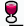 Un pixel art de una copa de vino con un líquido rojo dentro.