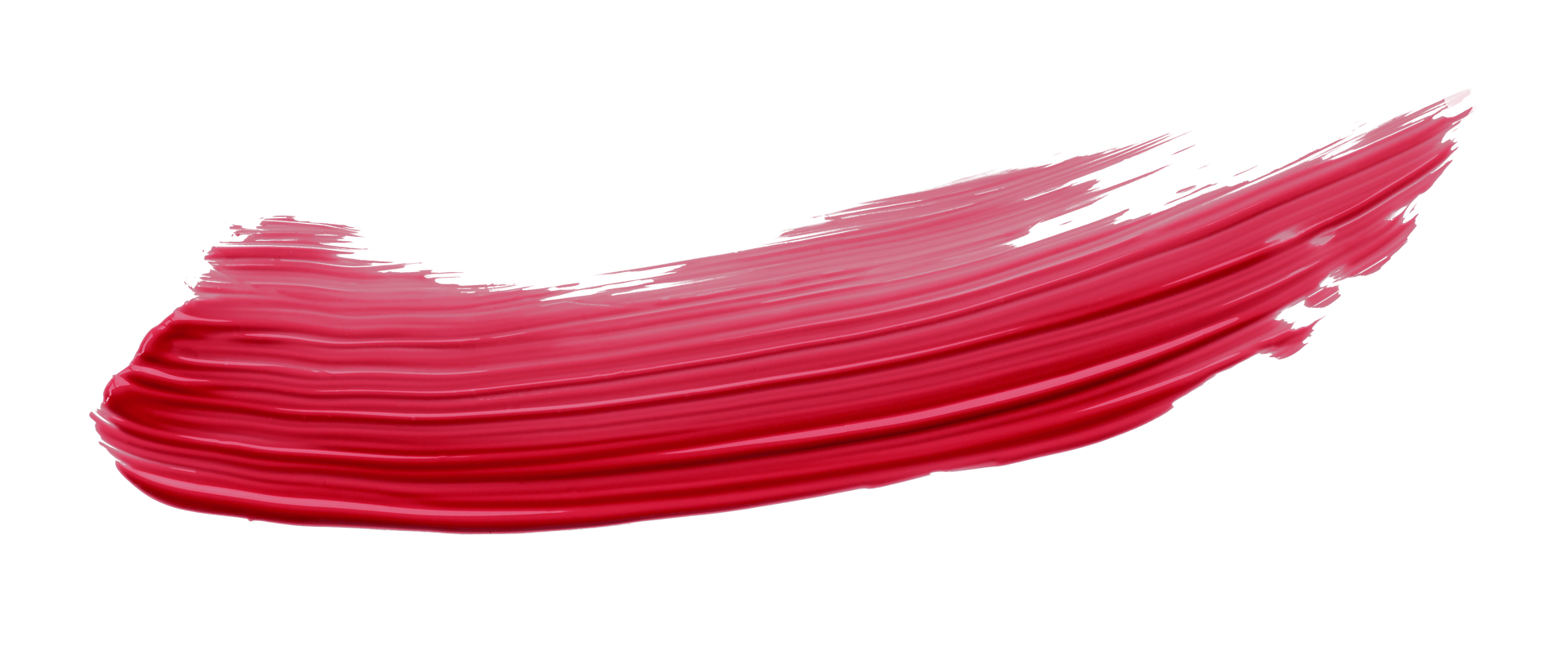 Une trace de peinture rouge cerise.