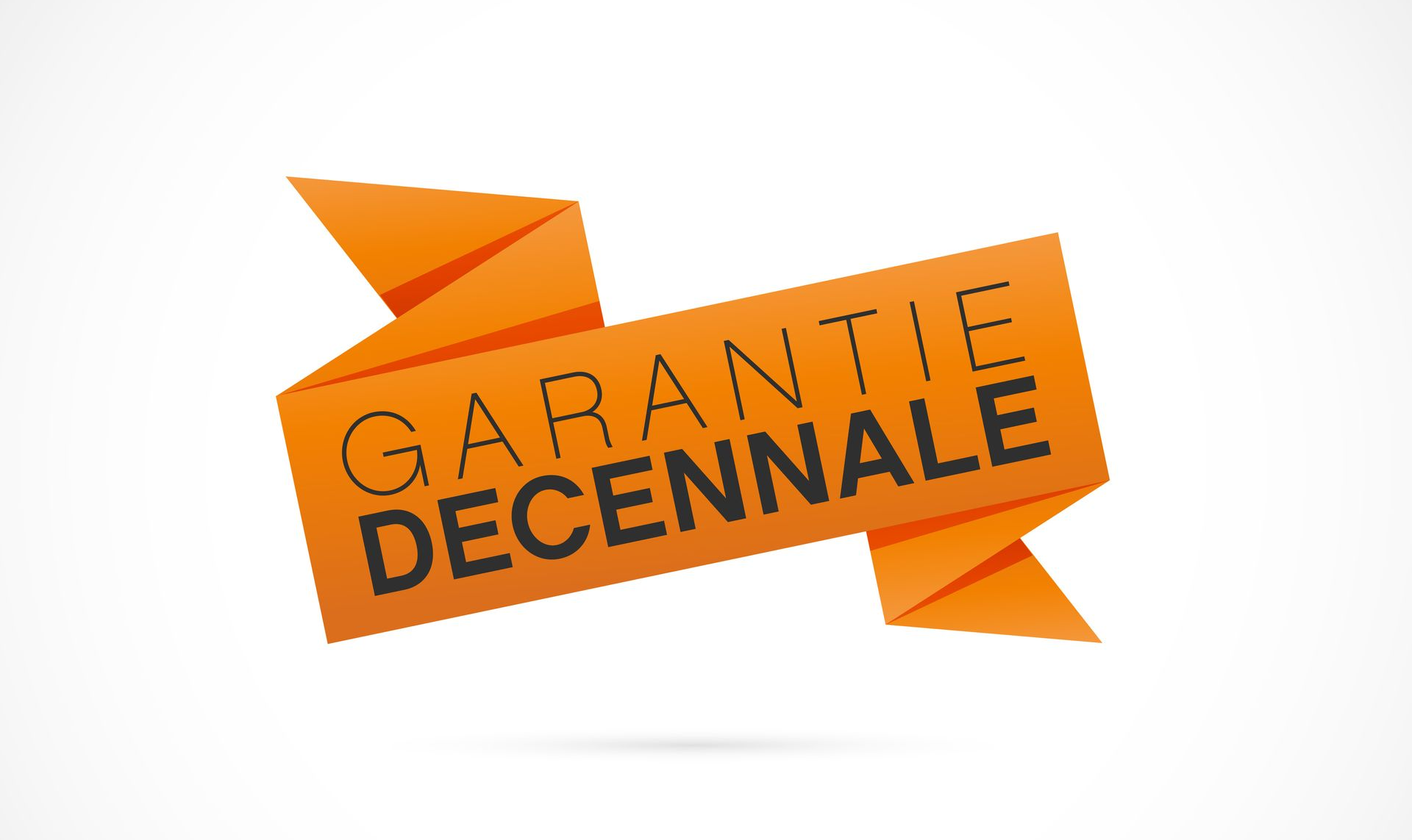 Le logo orange de la garantie décennale.