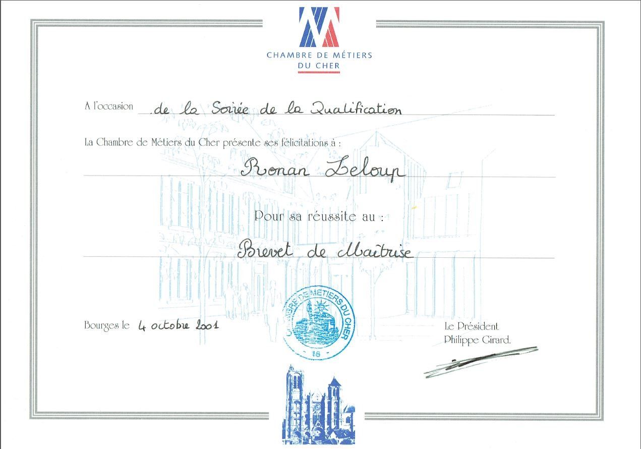 Brevet Maîtrise