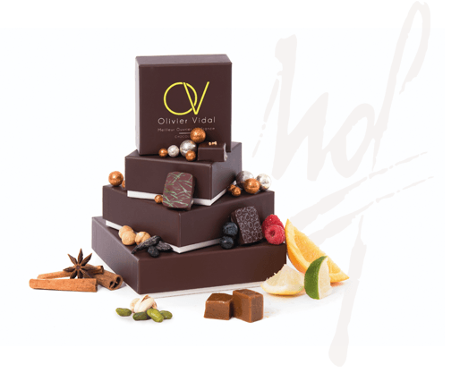 Escargots pralinés Chocolat noir - Chocolaterie Olivier Vidal