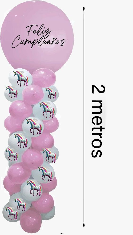 Globos de varios colores (azul, dorado, naranja, blanco) con confeti cayendo; una escena festiva y de celebración.