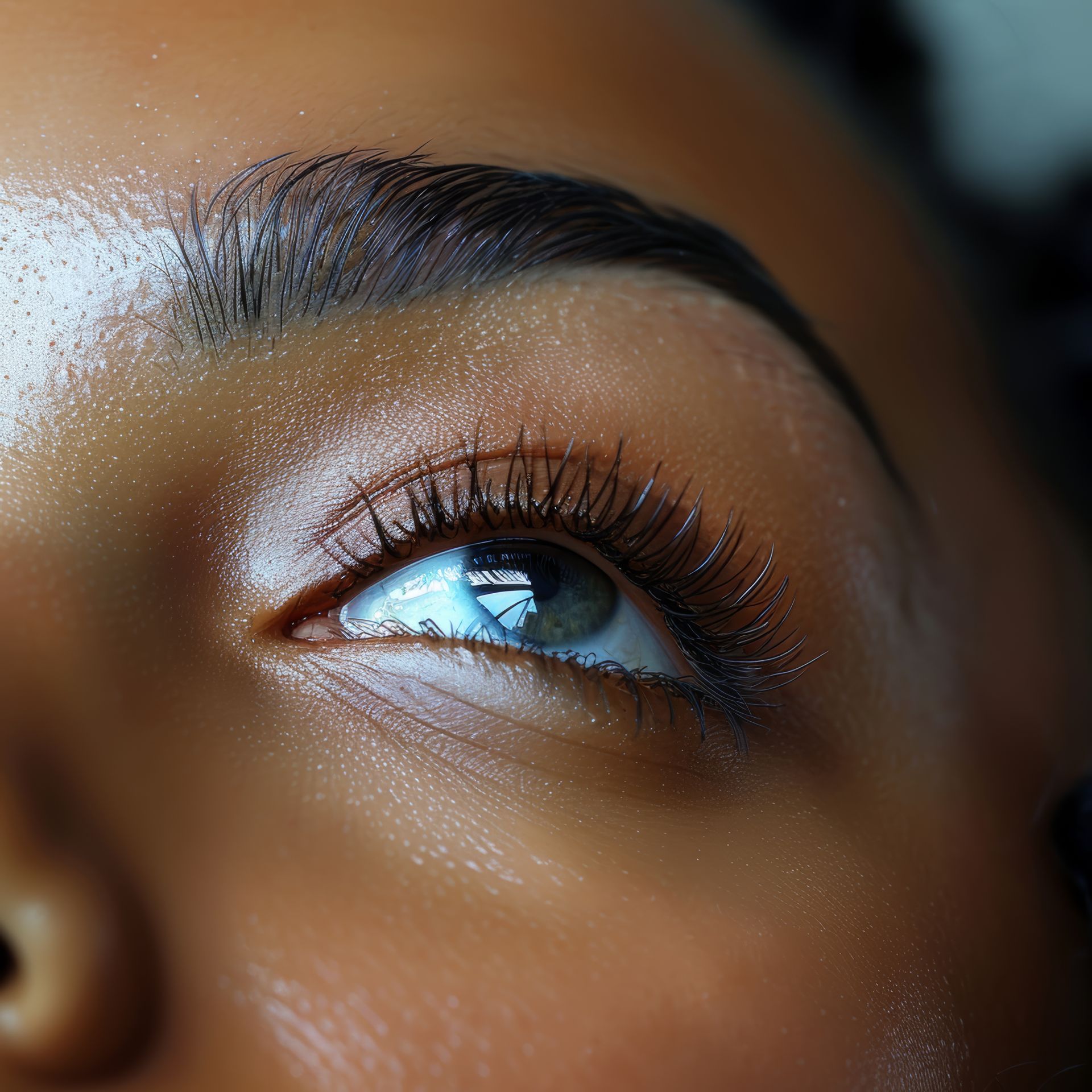 Gros plan d'un sourcil de femme