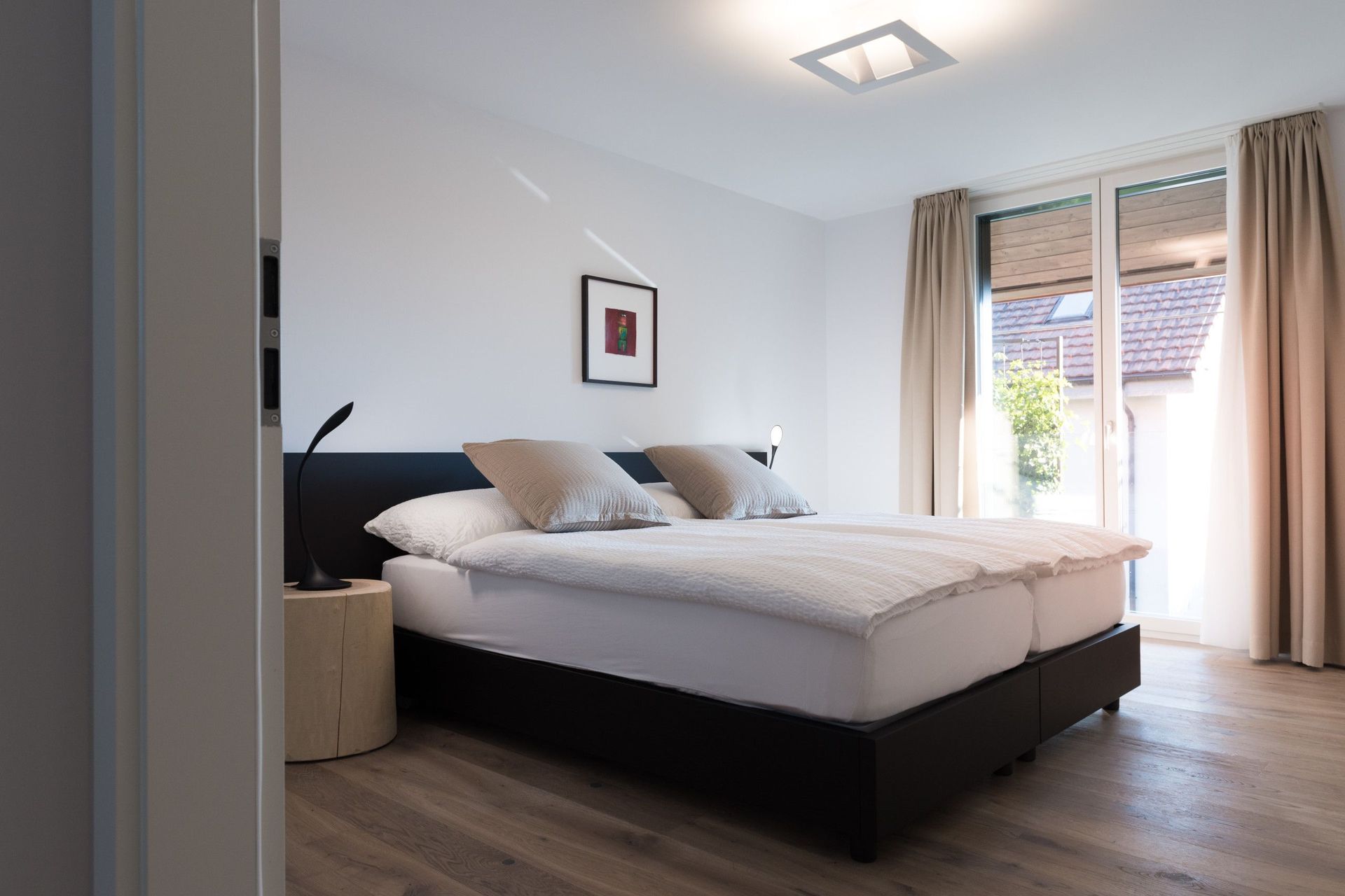 Hotel and guesthouse La Croix Blanche in Posieux - appartements - bedroom