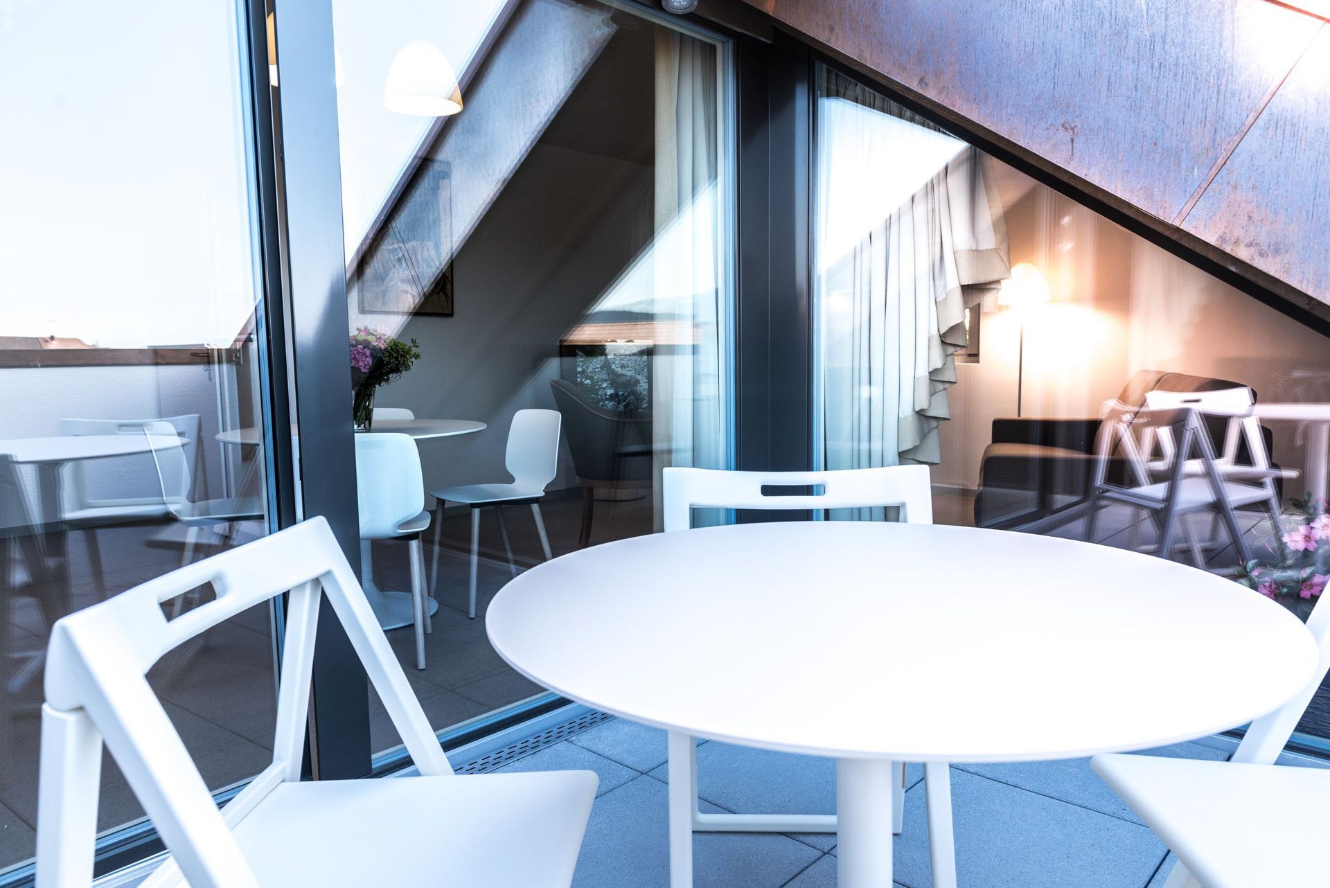 Hôtel-résidence de la Croix Blanche à Posieux - chambres avec terrasse
