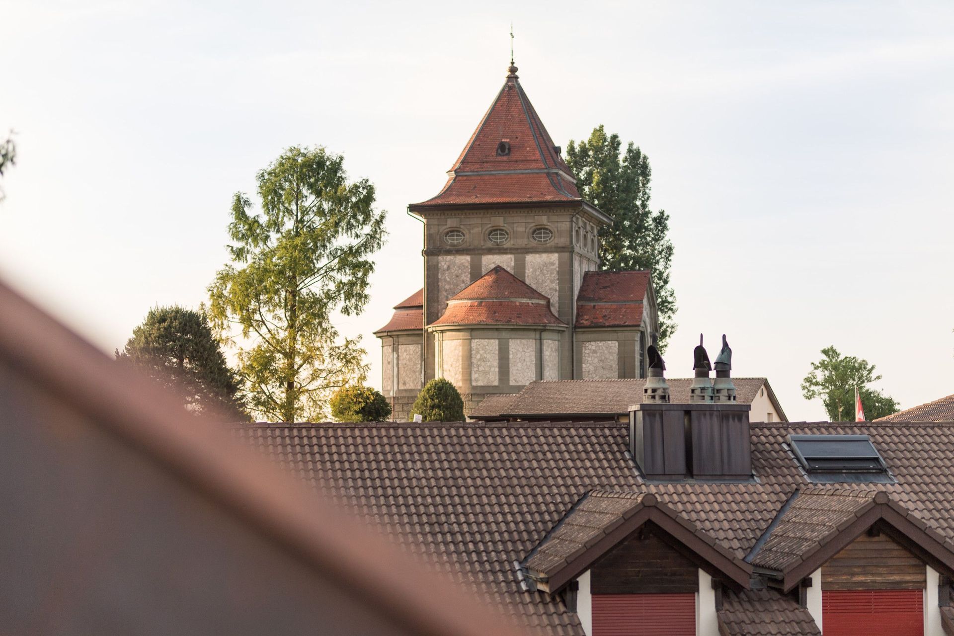 Hôtel-résidence de la Croix Blanche à Posieux - chambre - vue
