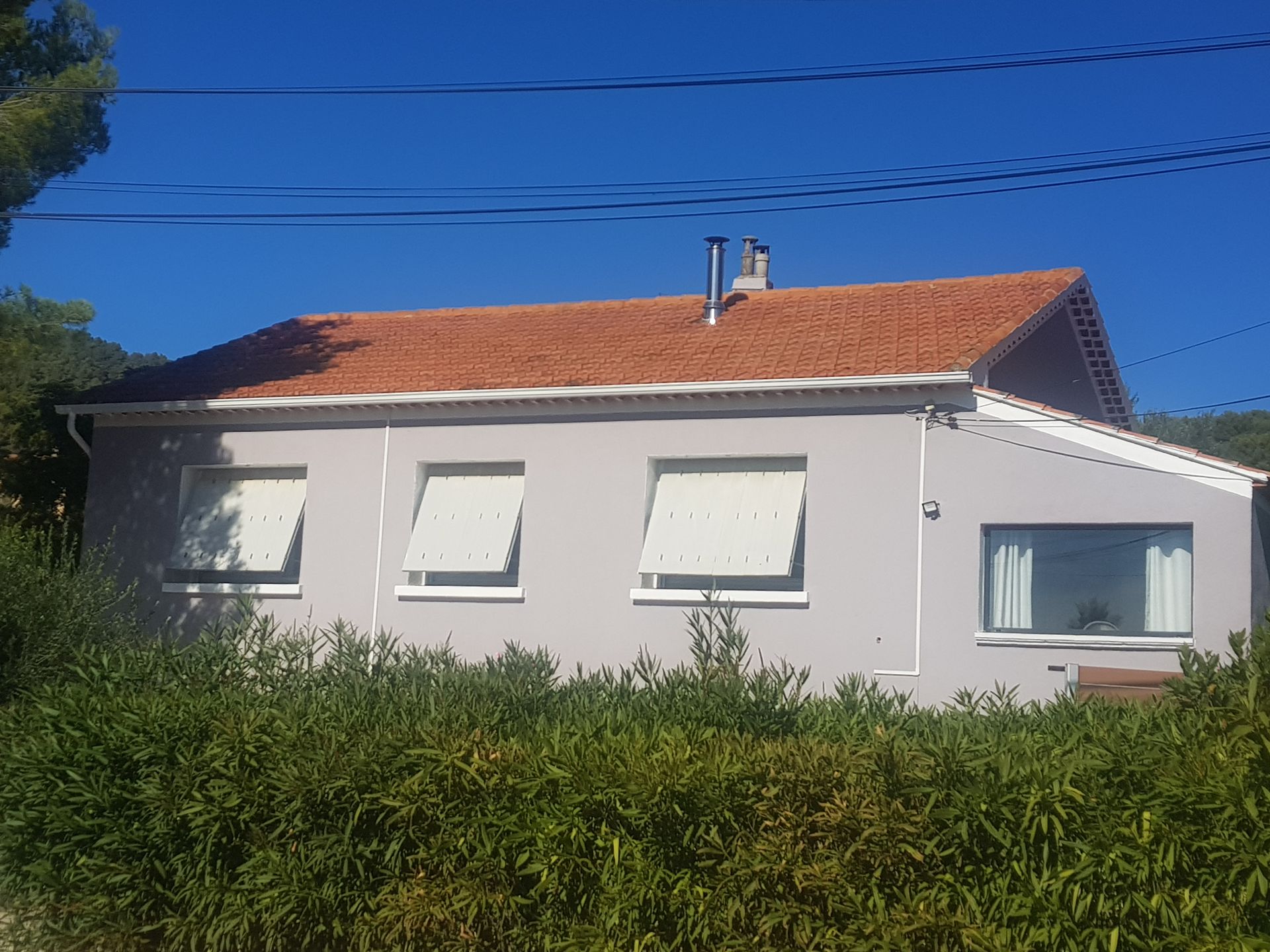 Traitement appliqué sur la façade d'une habitation