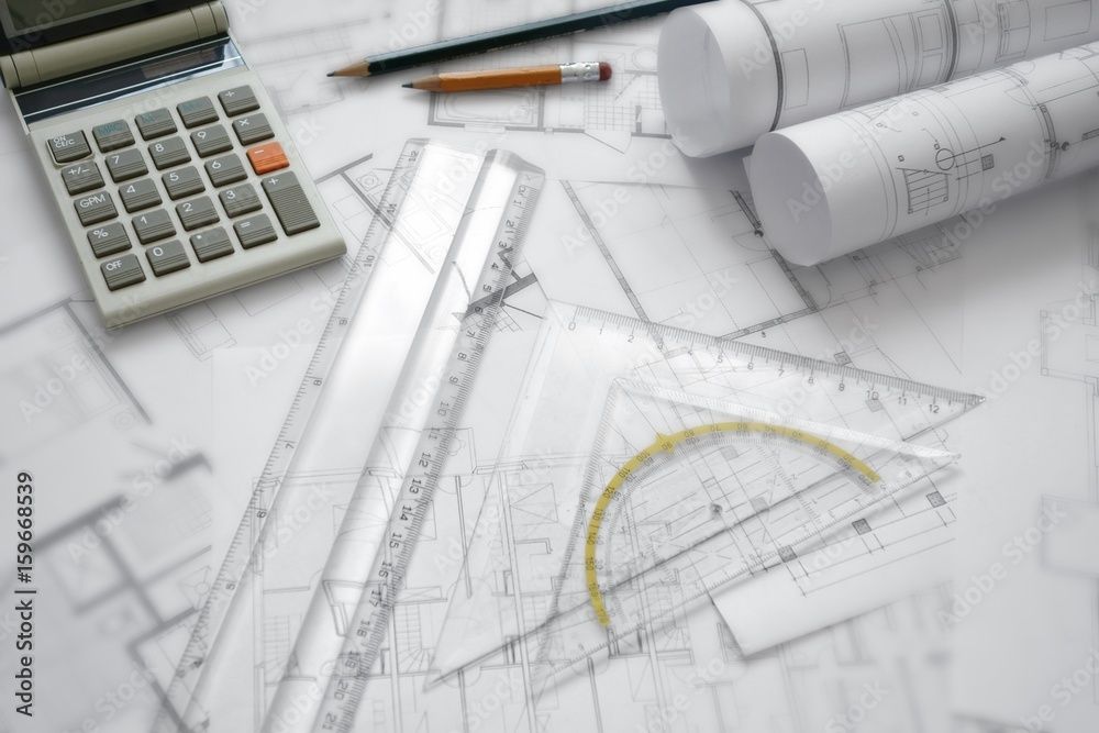 Grundriss auf iPad, MacBook, Zeichnung wird angefertigt 