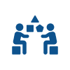 Zwei Personen sitzend Icon