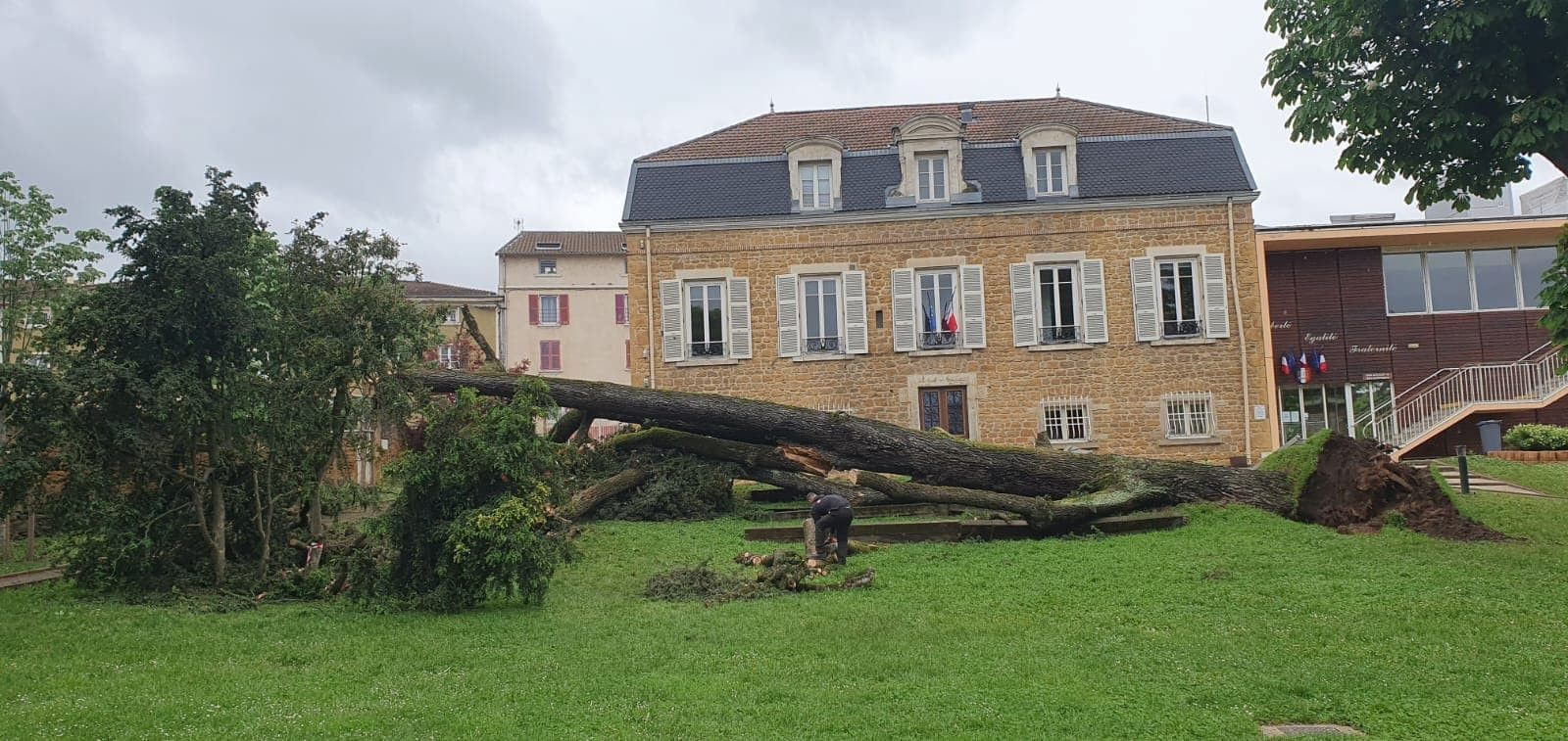 Vue aérienne d'une ville