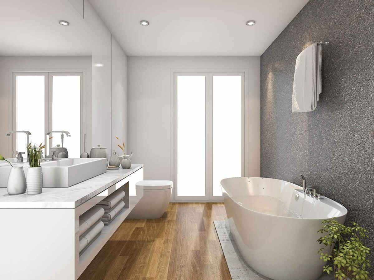 Rénovation d'une salle de bains avec baignoire