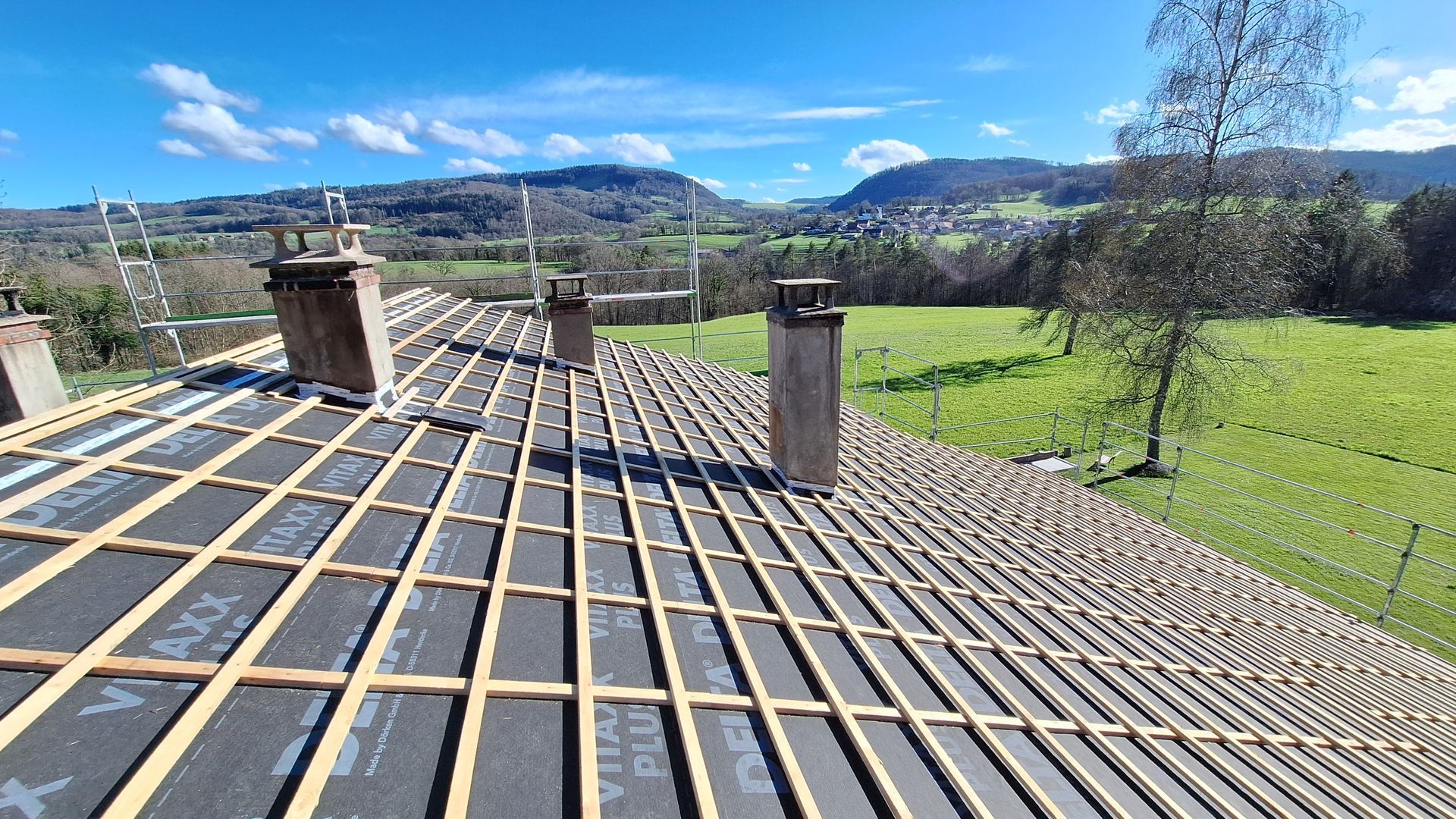 Préparation pour pose de toiture