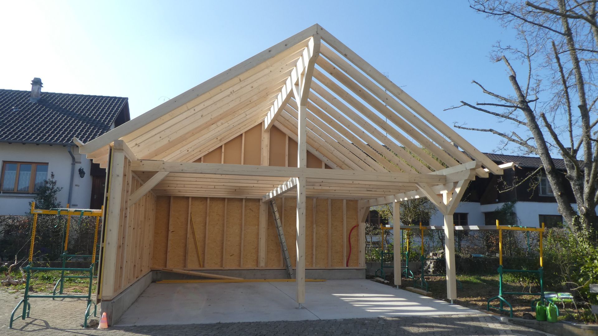 Ossature bois pour petite extension