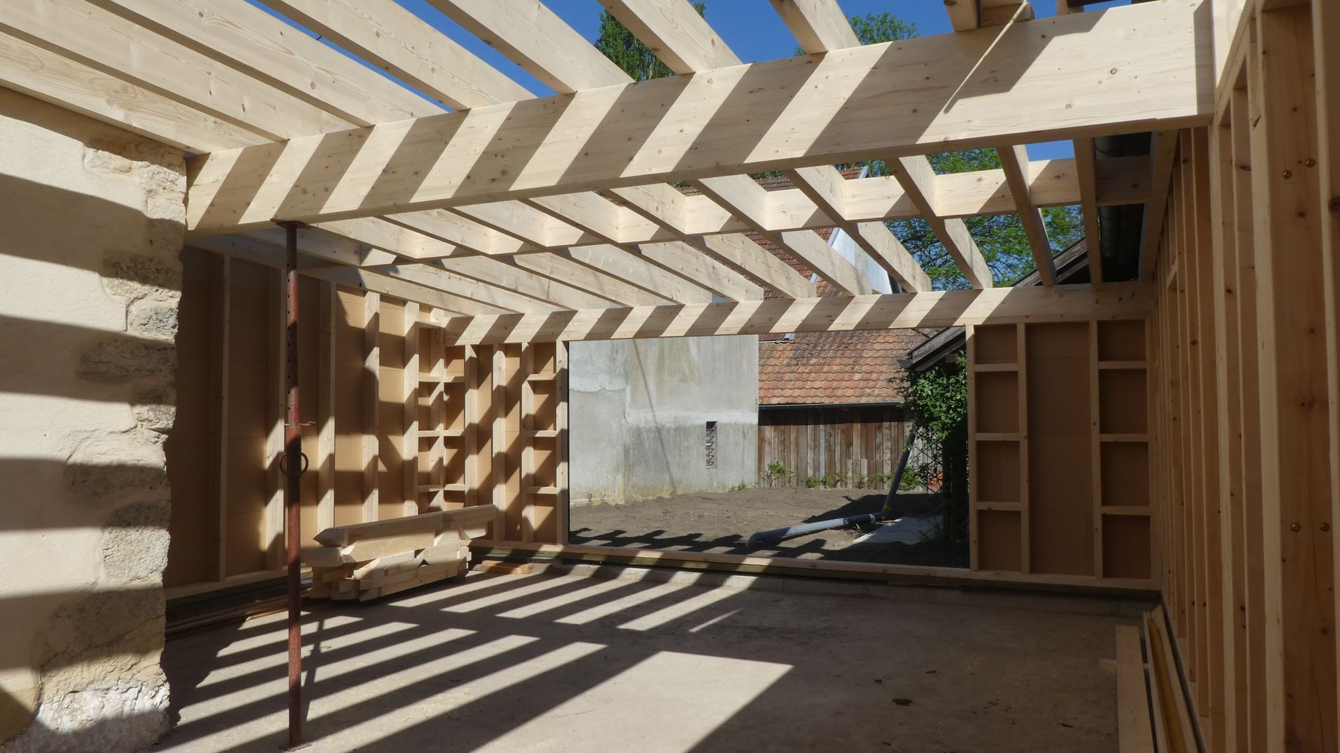 Une charpente en bois