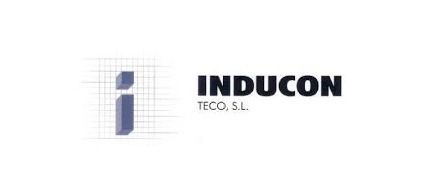 Logotipo de INDUCON TECO SL con un icono “i” azul sobre un fondo claro.