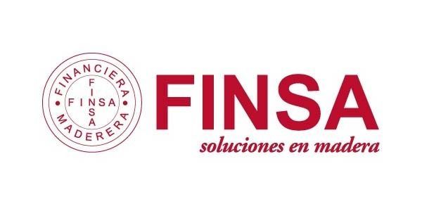 FINSA logo in red with circular “Financiera Maderera” seal and tagline “soluciones en madera”