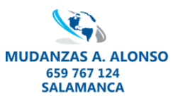 Un logotipo para una empresa llamada mudanzas a. alonso