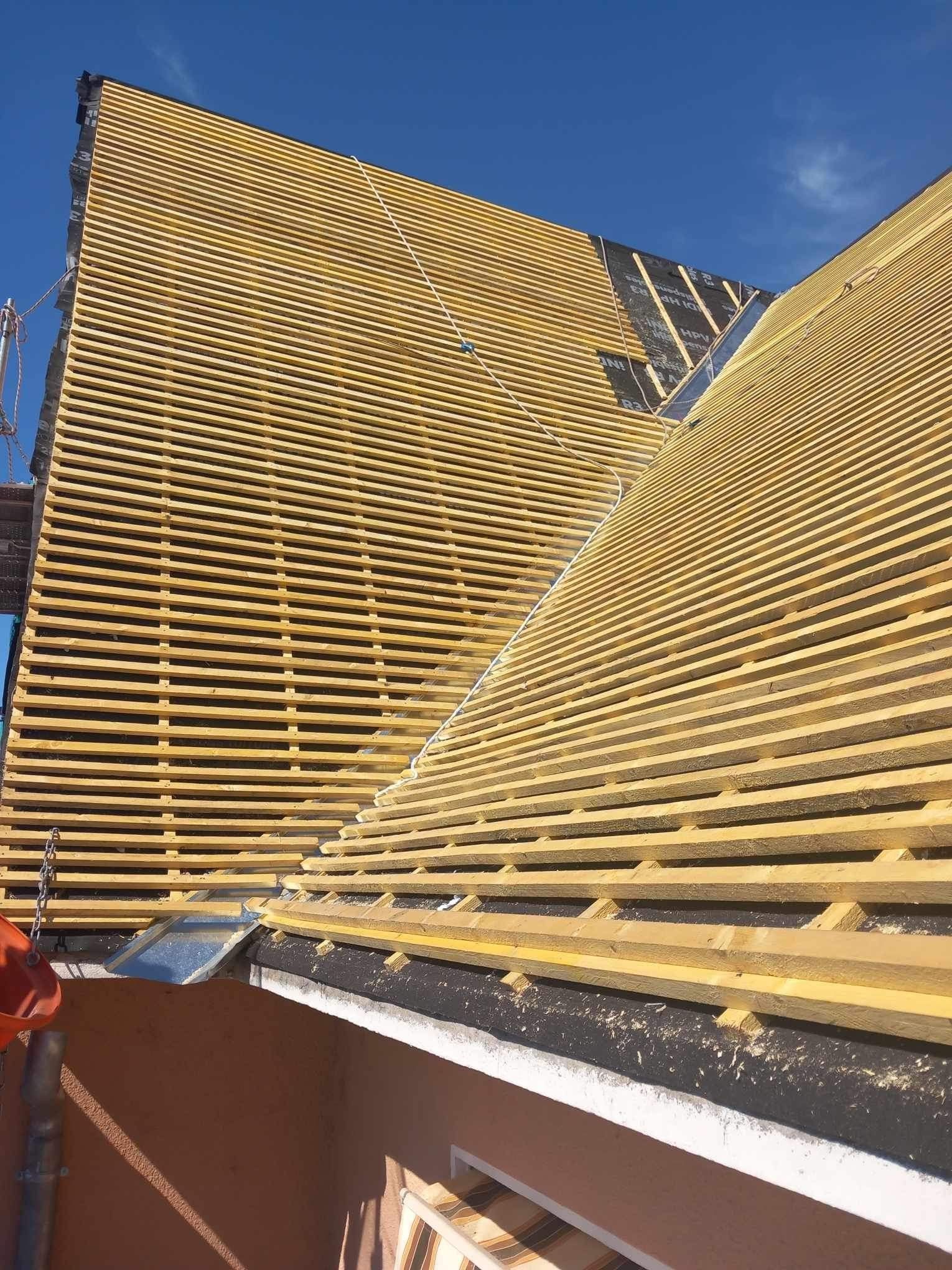 Structure en bois avant pose de tuiles