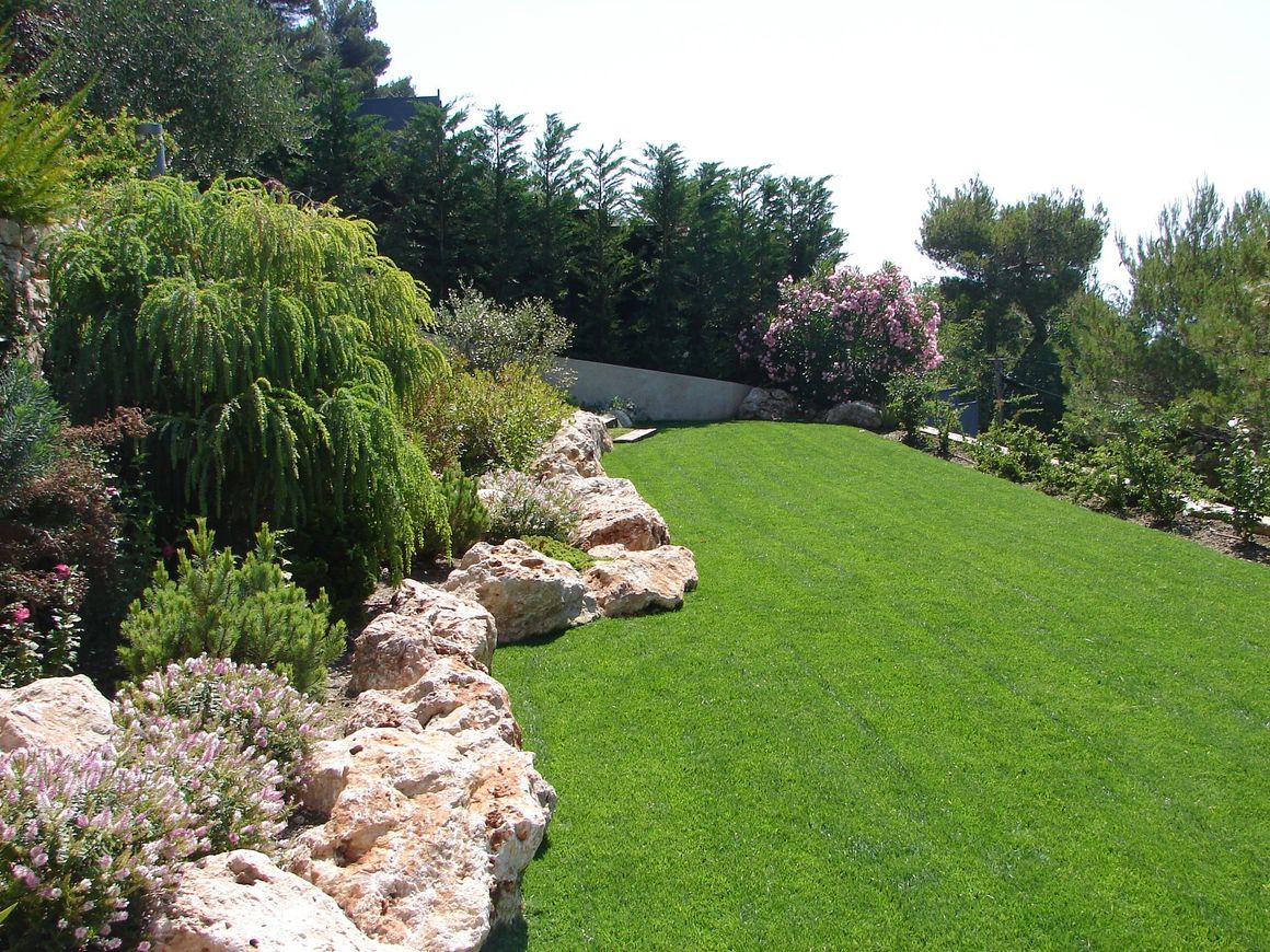 Jardin parfaitement entretenu