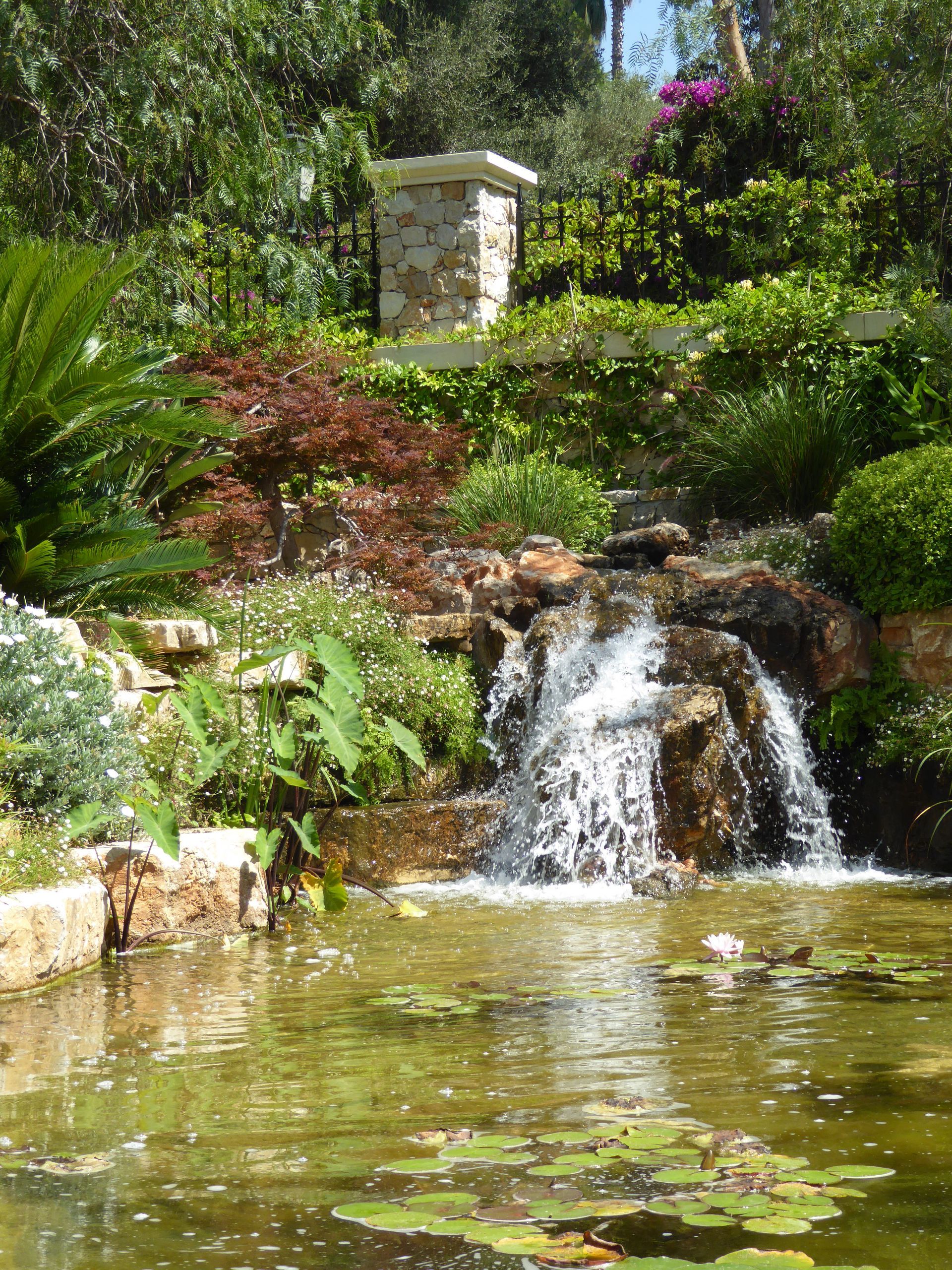 Fontaine et mare artificielles