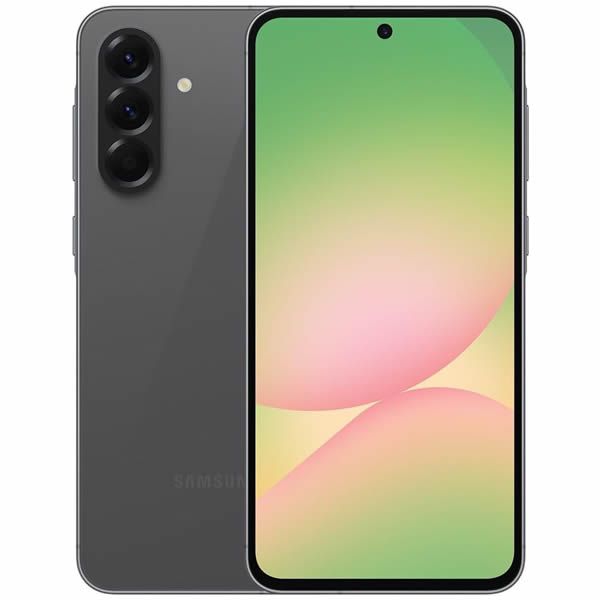 Se muestra un teléfono inteligente Samsung por delante y por detrás