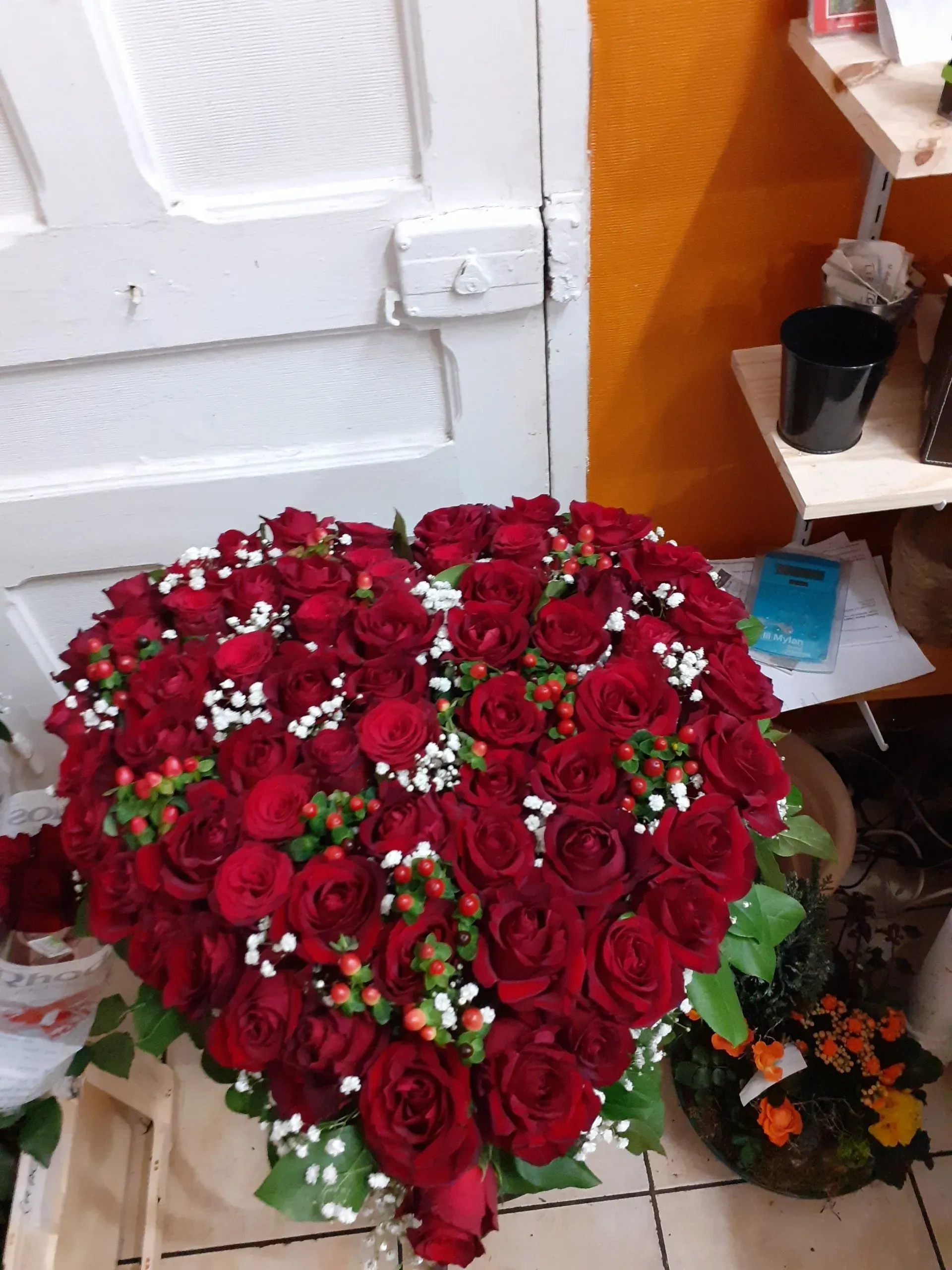 Cœur de deuil rouge