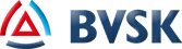 Logo für BVSK mit einer dreieckigen Form und den Buchstaben „BVSK“.