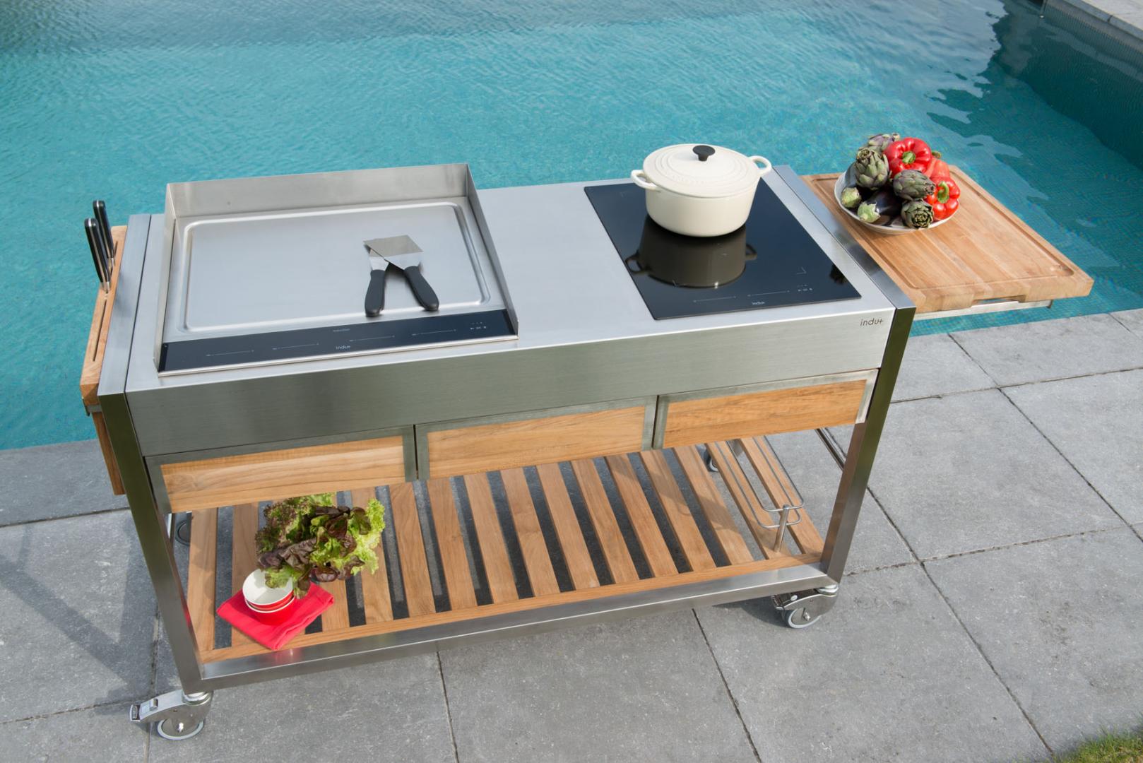 Plancha cuisine mobile d'extérieur par Isulella Piscine