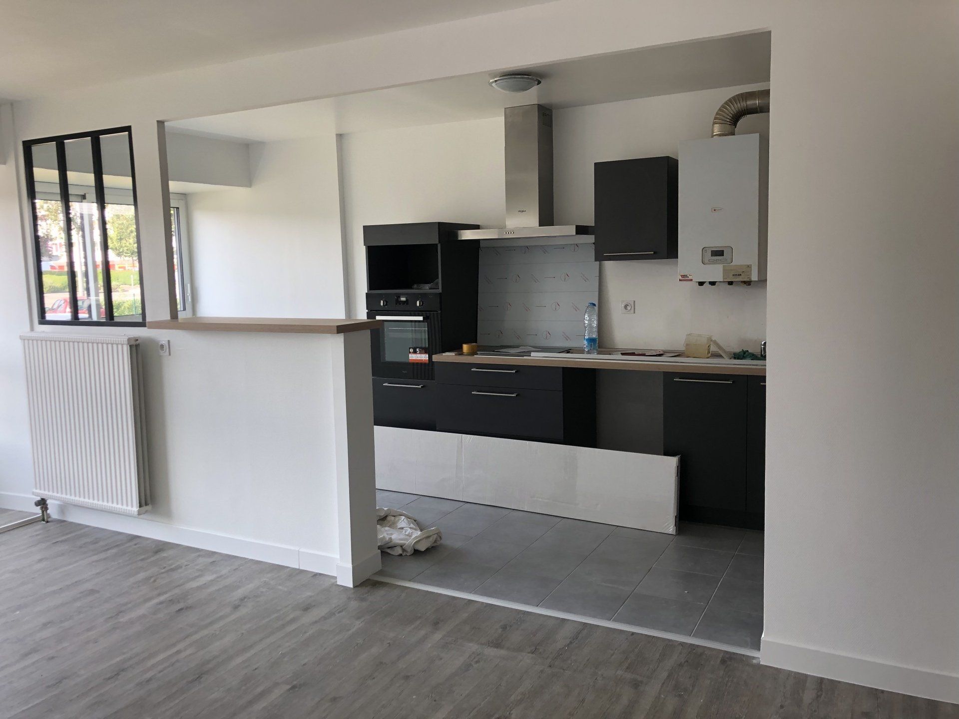 Peinture blanche dans une cuisine