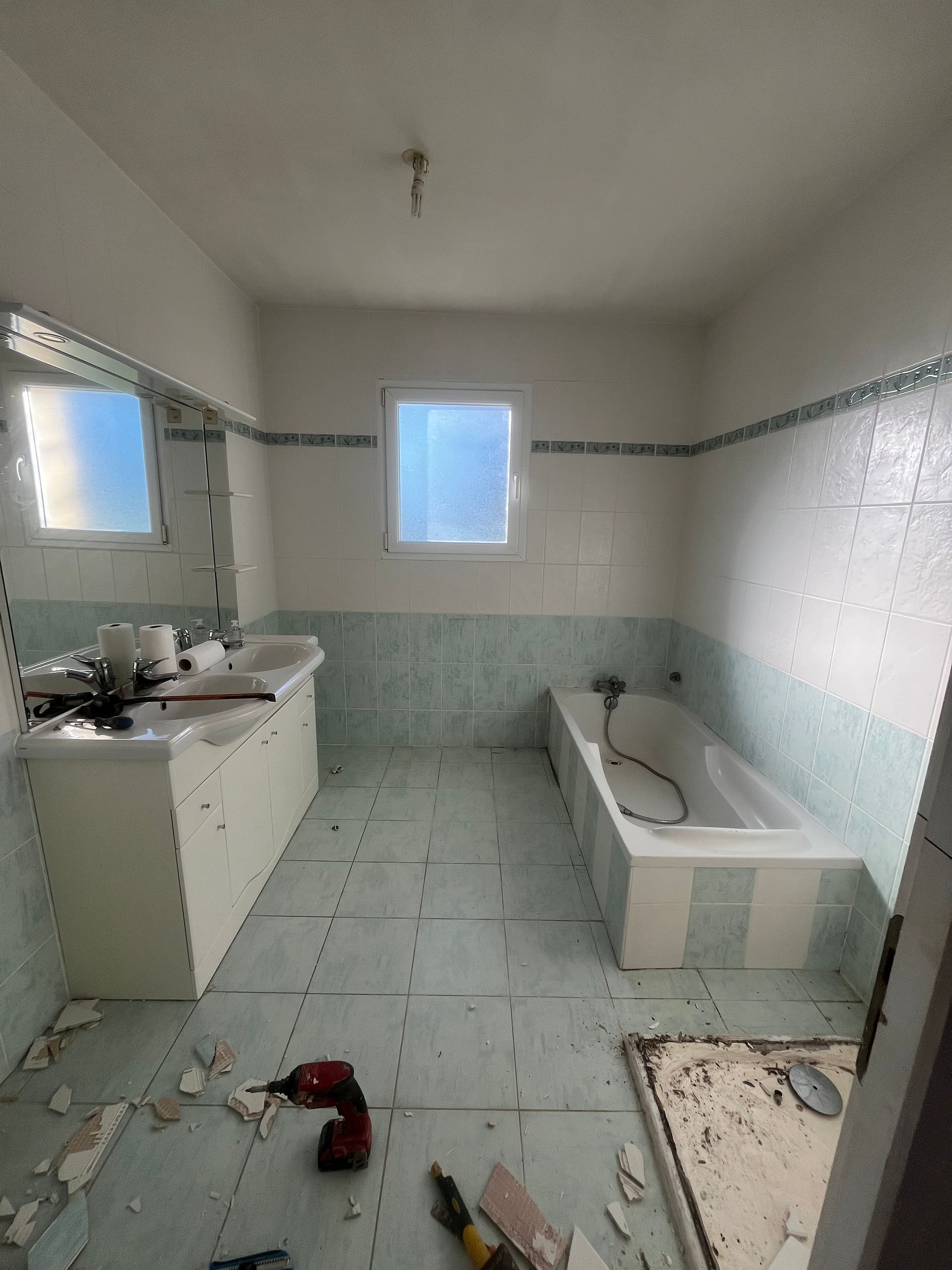 Rénovation d'une salle de bains - avant