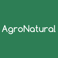 Logotipo para AgroNatural, texto blanco sobre fondo verde.