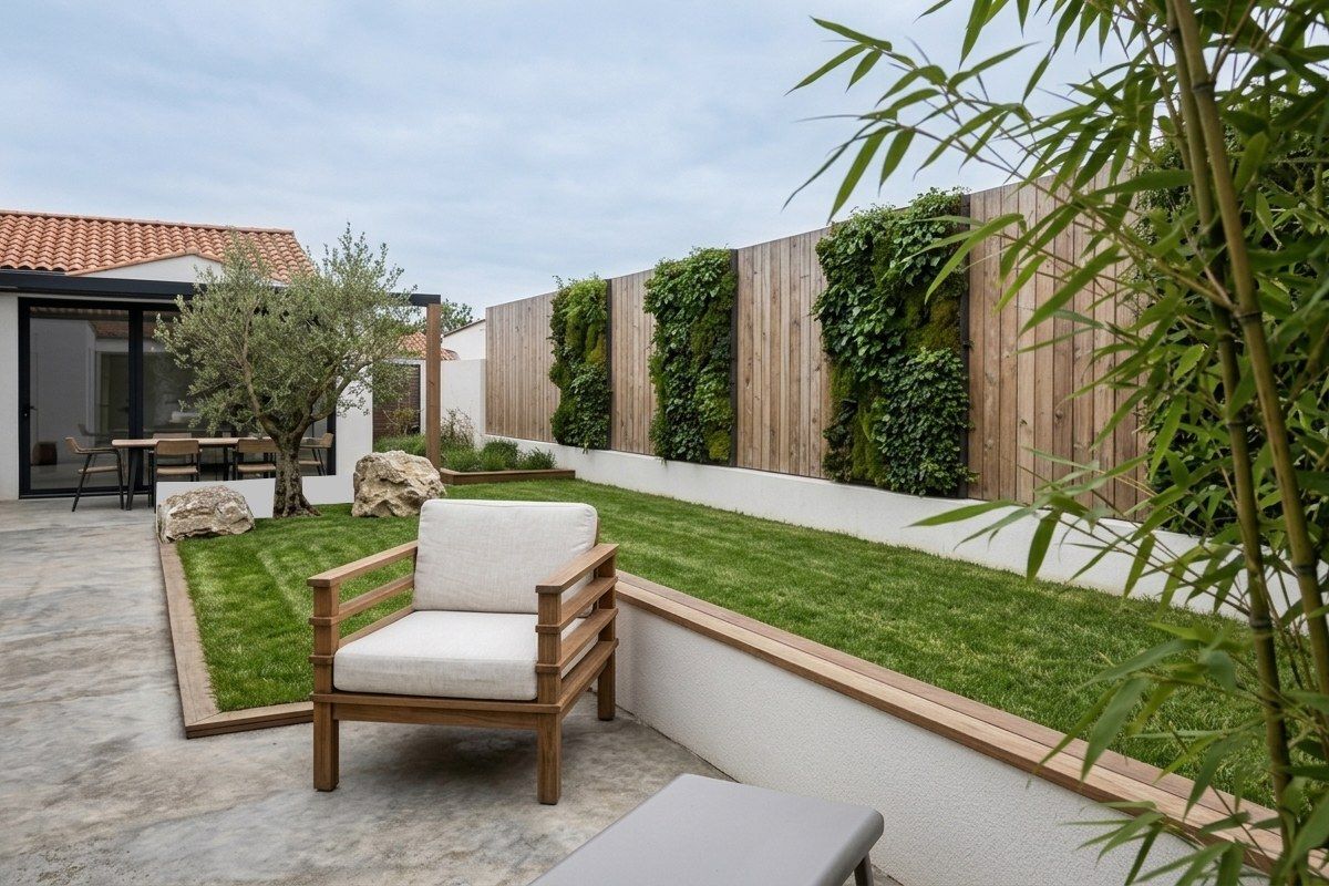 Emprise réelle de la terrasse et hauteur des clôtures, vérifiées sur image