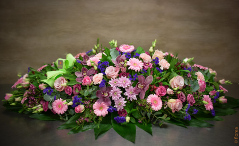 raquette deuil tons roses