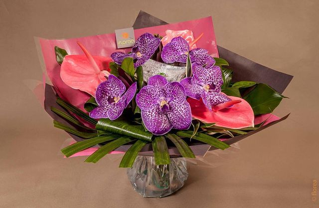 Bouquet fleurs violettes