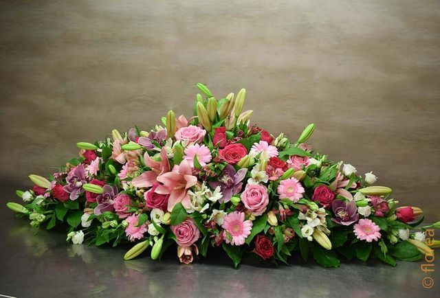 raquette deuil tons roses