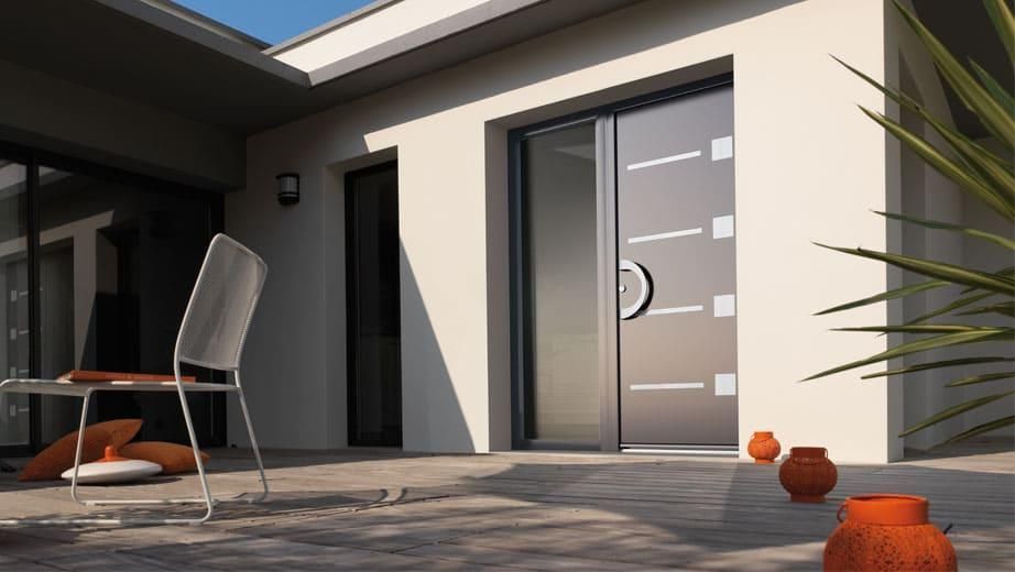 Porte d'entrée en aluminium