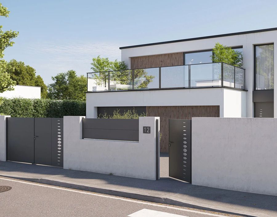 Portail en aluminium battant Abysse