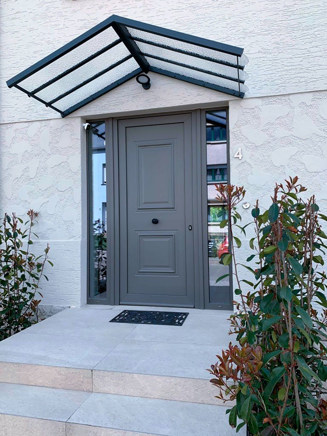 Marquise en verre trempé