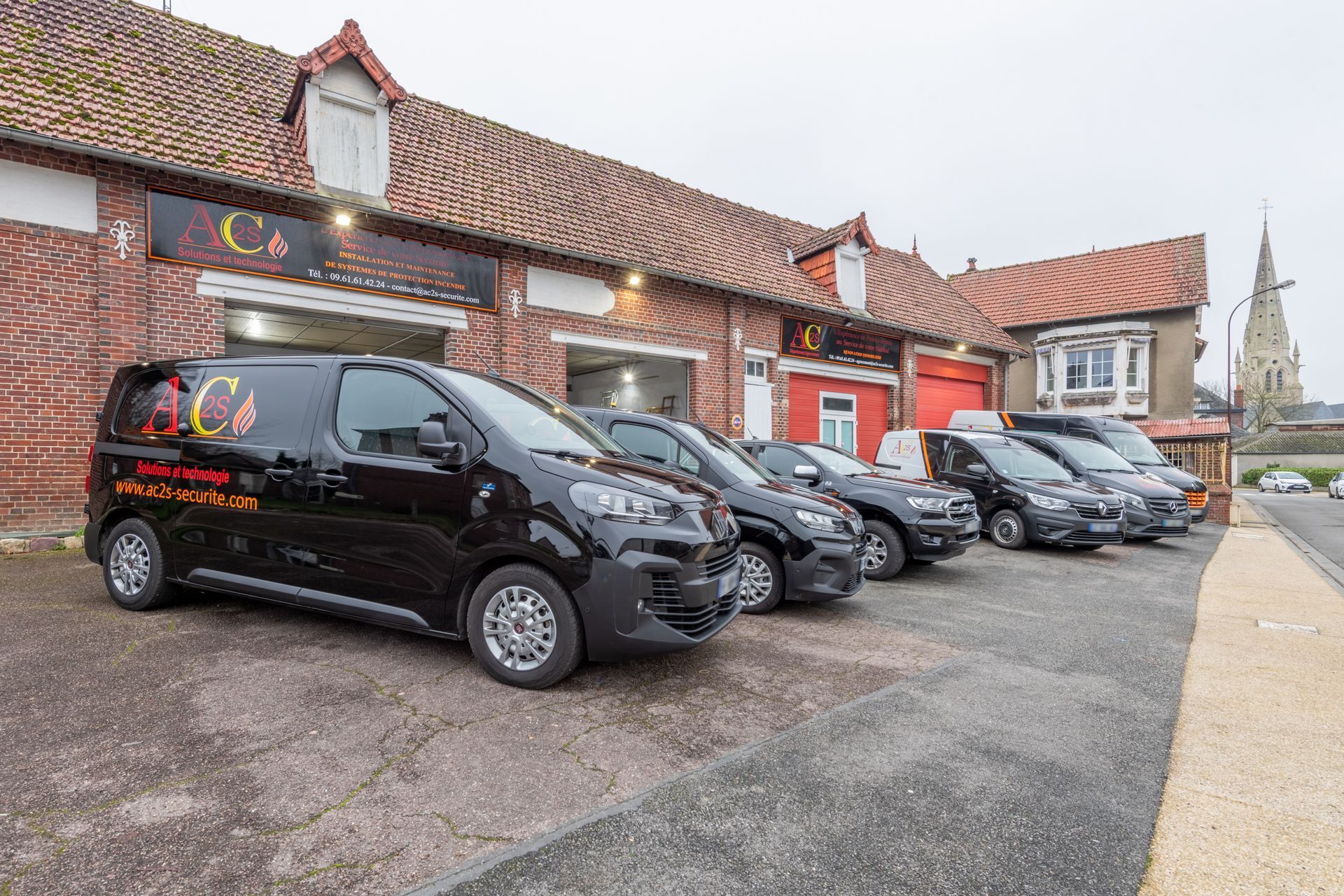 Toute la flotte de véhicules de l'entreprise