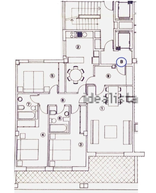 Un plano de una casa con idealista escrito en él